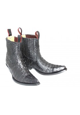 LUIS ANKLE ELASTIC BOOTS BLACK GENUINE PYTHON SKIN LUIS ANKLE ELASTIC BOOTS BLACK GENUINE PYTHON SKIN