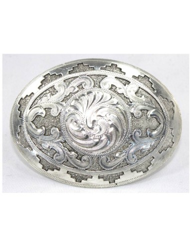 BOUCLE ARGENT FOND NOIR FIG AIGLE ARGENT