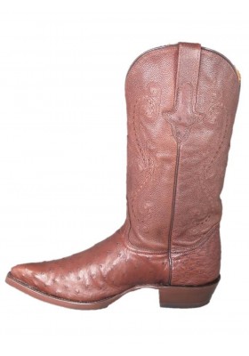 CHIHUAHUA BROWN BACK OSTRICH GENUINE LEATHER