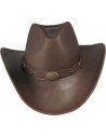 GARLAN BROWN LEATHER HAT