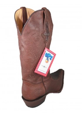HIGH BEL'AIR BOOTS BROWN GENUINE CROCODILE AND BROWN COWHIDE LEATHER
