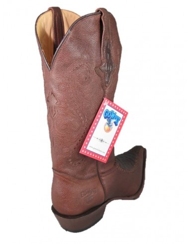 HIGH BEL'AIR BOOTS BROWN GENUINE CROCODILE AND BROWN COWHIDE LEATHER