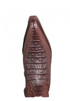 HIGH BEL'AIR BOOTS BROWN GENUINE CROCODILE AND BROWN COWHIDE LEATHER