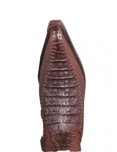 HIGH BEL'AIR BOOTS BROWN GENUINE CROCODILE AND BROWN COWHIDE LEATHER