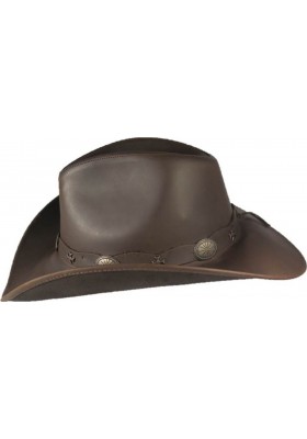 GARLAN BROWN LEATHER HAT