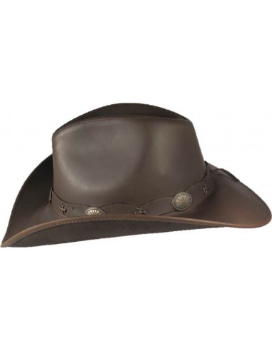 GARLAN BROWN LEATHER HAT