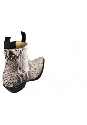LUIS ANKLE ELASTIC BOOTS NATURAL GENUINEPYTHON SKIN