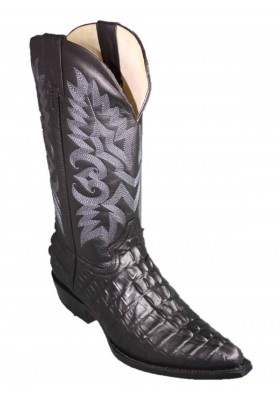 DUNDEE BLACK CROCOPRINTED COWHIDE GOWEST BOOTS