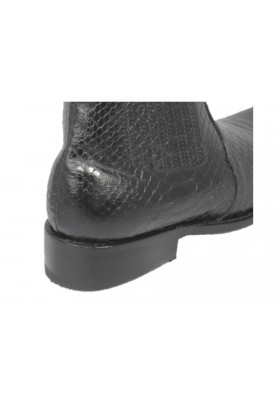 GIPSY BLACK PRINTED PYTHON COWHIDE LEATHER