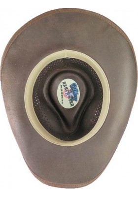 ANGELES BROWN LEATHER HAT