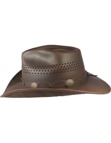 ANGELES BROWN LEATHER HAT