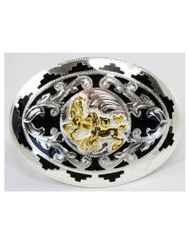 SILVER LOOP BLACK BACKGROUND HORSES GILDED SILVER LOOP BLACK BACKGROUND HORSES GILDED