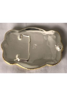 EIGHT CURVED GOLDEN BUCKLE WITH PATTERN