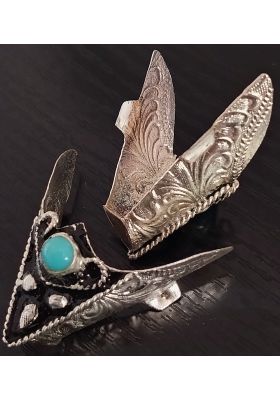 PUNTAS PARA BOTAS DE PERLA TURQUESA PEQUEÑA