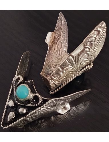 PUNTAS PARA BOTAS DE PERLA TURQUESA PEQUEÑA