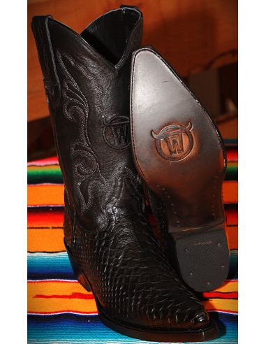 copy of EL CAMINO GENUINE NATURAL PYTHON SKIN AND BLACK UPPER