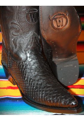 copy of EL CAMINO GENUINE NATURAL PYTHON SKIN AND BLACK UPPER